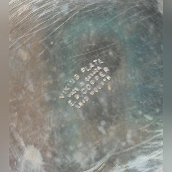 Silver with Copper Scroll Cream and Sugar dishes - Antique Tarnished - Picture 2 of 8